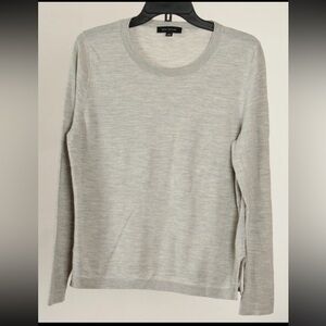 Ann Taylor Women’s Sweater XL Gray Long Sleeve Pullover Superfine Merino Wool